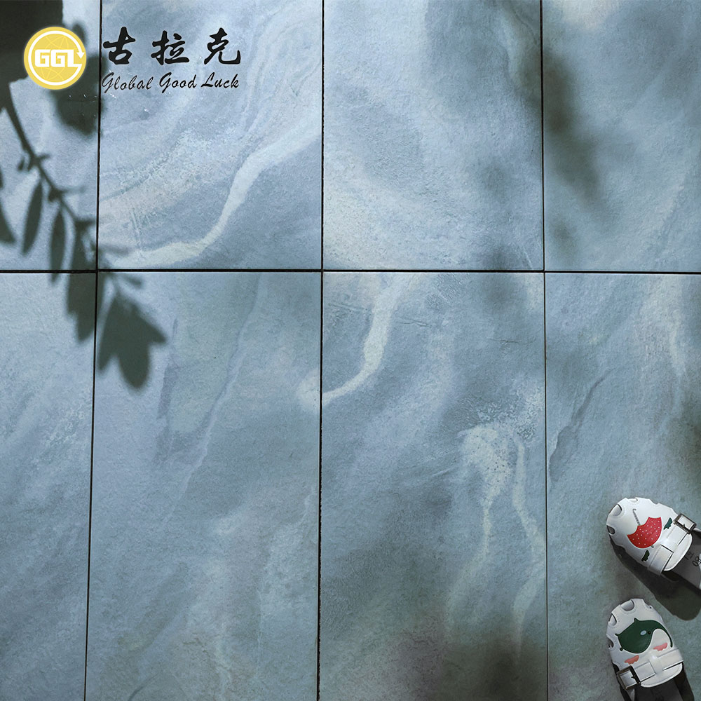 Sky Blue Quartzite Look Porcelain Tile 300x600mm Soft Natural Stone Effect Tile for Pool Bathroom and Interior