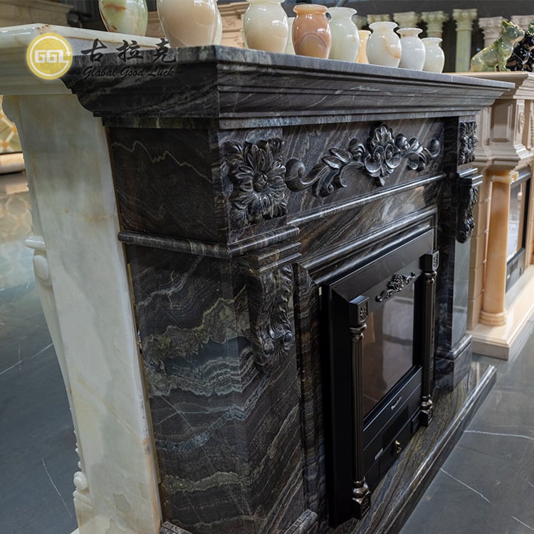 Decorarea casei în interior în stil francez Luxurios Piatra independentă Piatra neagră Marmură