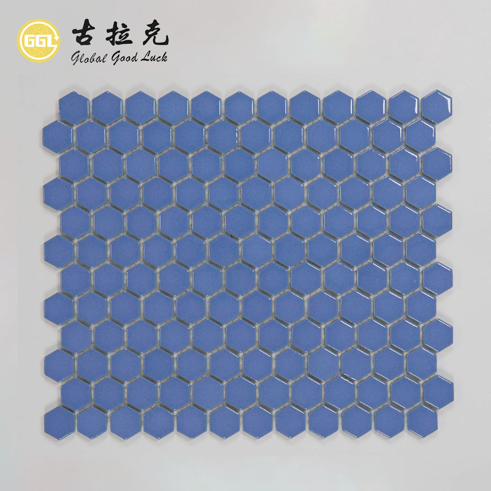 Colorful Hexagon Ceramic Mosaic Tiles for Kitchen Backsplash and Bathroom Walls