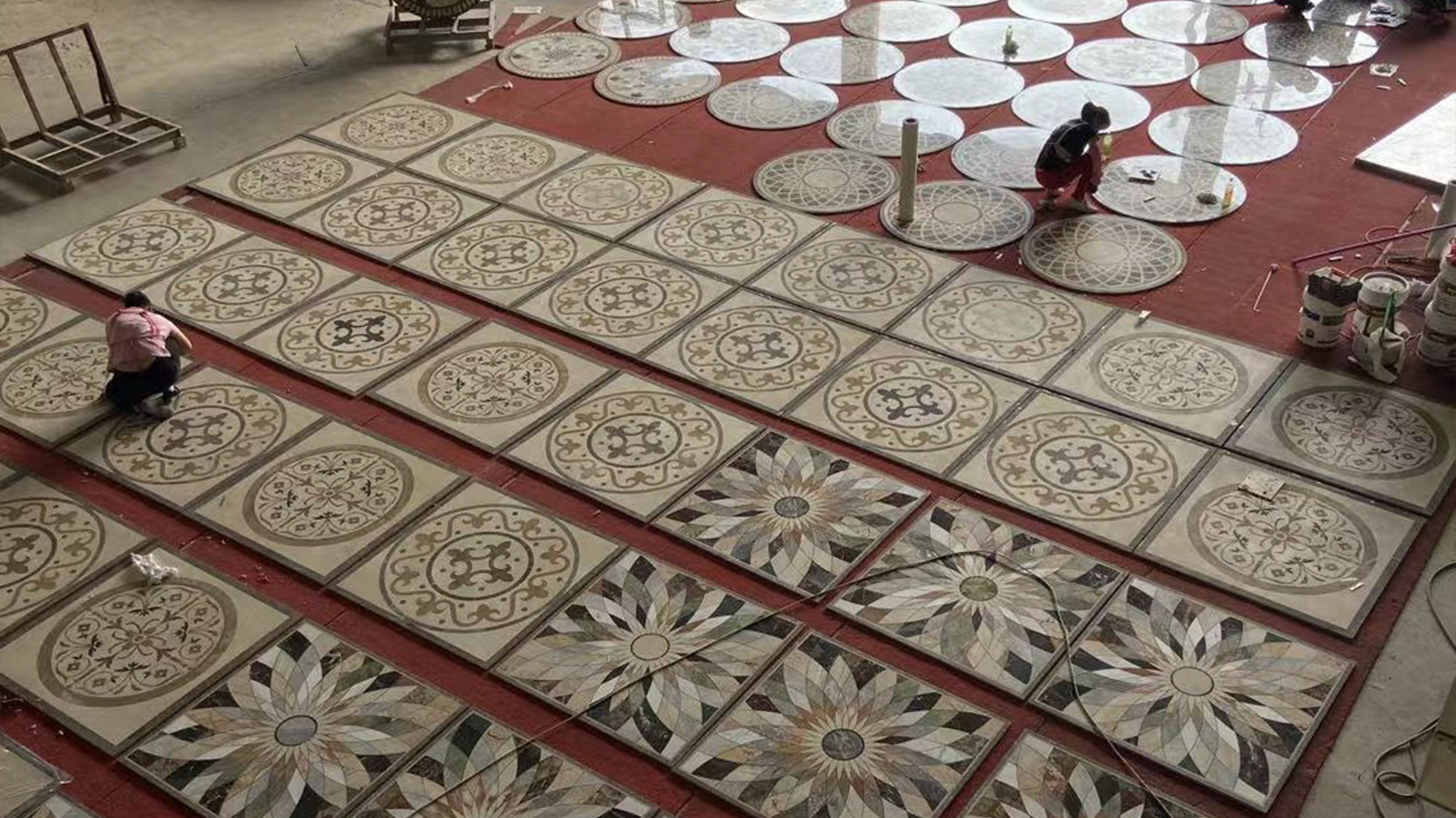Waterjet Medallion Tiles