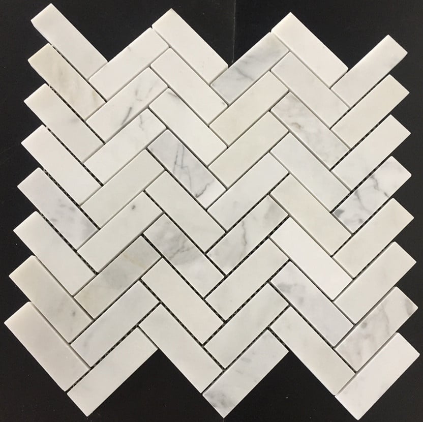 Calacatta Gold Heringbone Marmorstein Mosaik für dekorative Küche