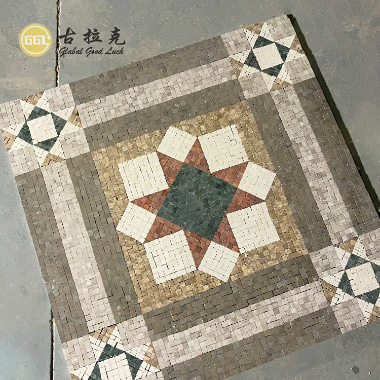 စီးပွားသော ပုံစံ ဒီဇိုင်းထုတ် Customized Pattern Art Marble Stone Mosaic အတည်အဆောက် ဒီကိုရေးဆွဲ Parquet Feature Graphic Design