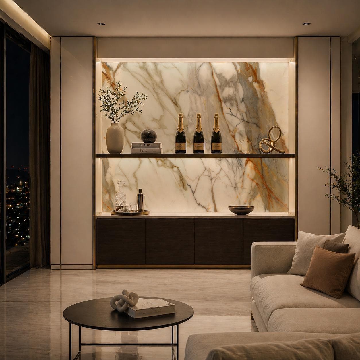 Por qué los diseñadores estadounidenses adoran el mármol Calacatta Gold para proyectos de interiores de lujo
