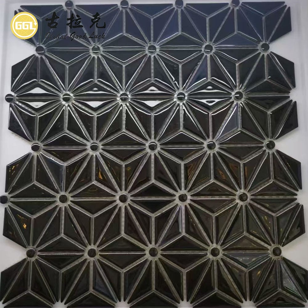 Geometric Star Pattern Ceramic Mosaic Tile for Decorative Walls and Backsplash