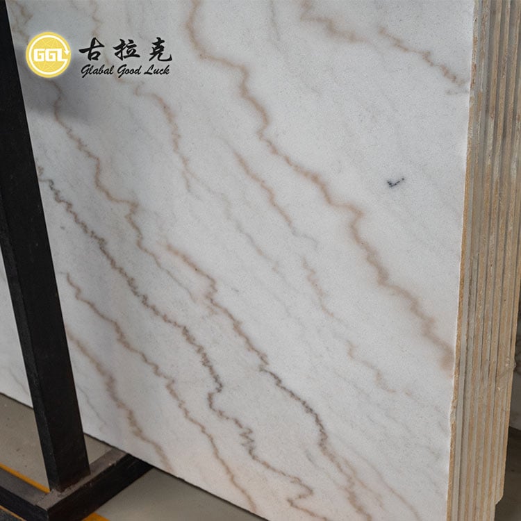 Guangxi Weißer Marmorschicht für Küchenarbeitsplatte Wand Tisch