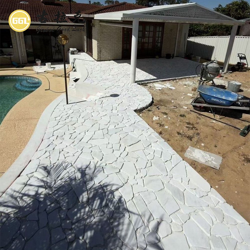 Natural White Irregular Paving Stone for Garden Patio Pathway Landscaping
