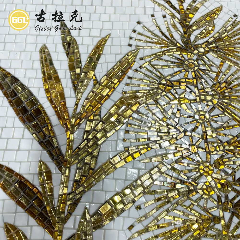 Custom Glass Mosaic Mural – Handmade Artistic Glass Mosaic Wall Art for Luxury Interior Spaces