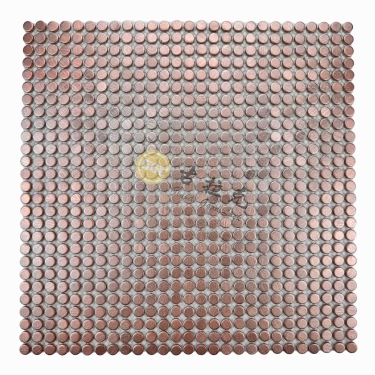 Mini-Punkte Runde Metall Mosaik Edelstahl Mosaik Wandfliesen Dekor