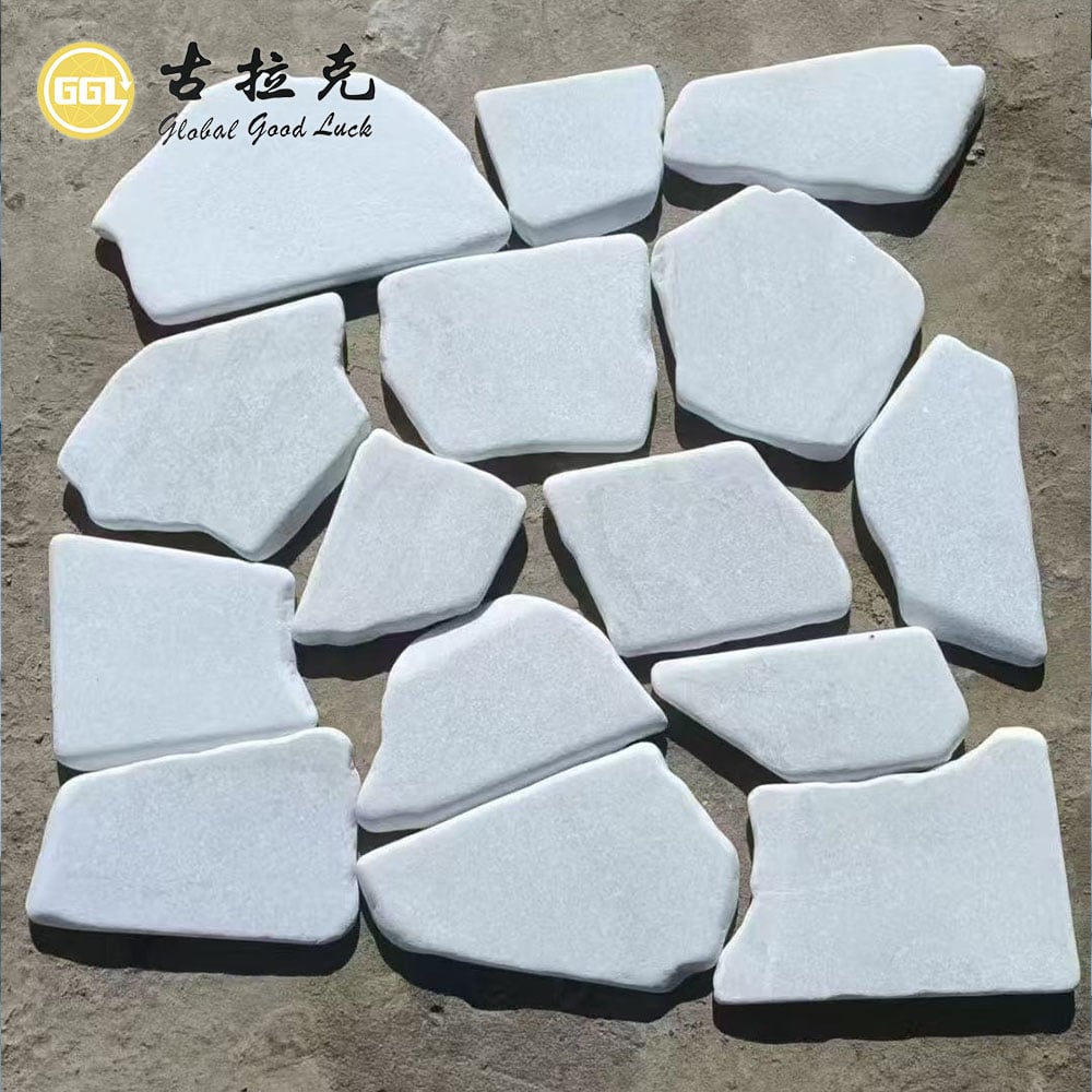 Natural White Irregular Paving Stone for Garden Patio Pathway Landscaping