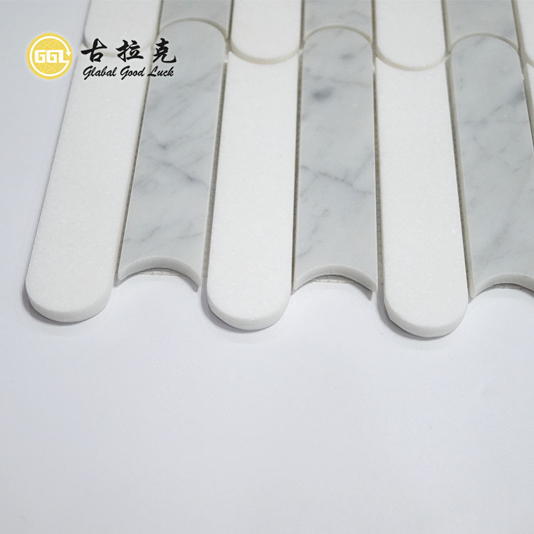 Design de Undă Marmură Waterjet Mosaic Tile Podea Decorativ Zid
