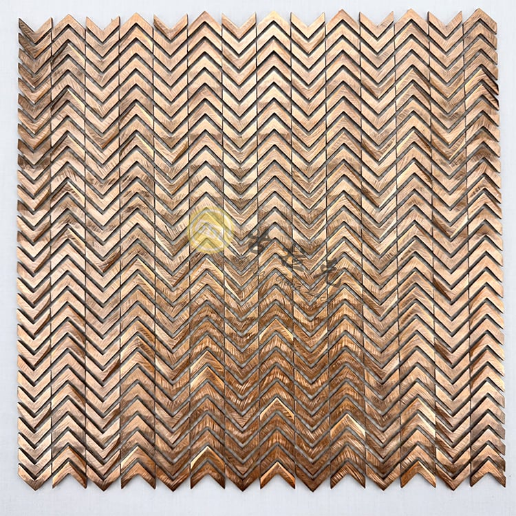 Bürstenausführung Chevron-Form Edelstahl-Metall-Mosaik-Wanddekoration Noch keine Bewertungen