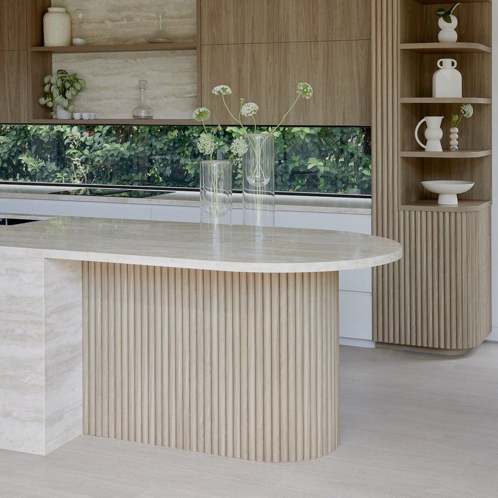 Gefurchte Stein-Designideen für luxuriöse Wände und Möbel