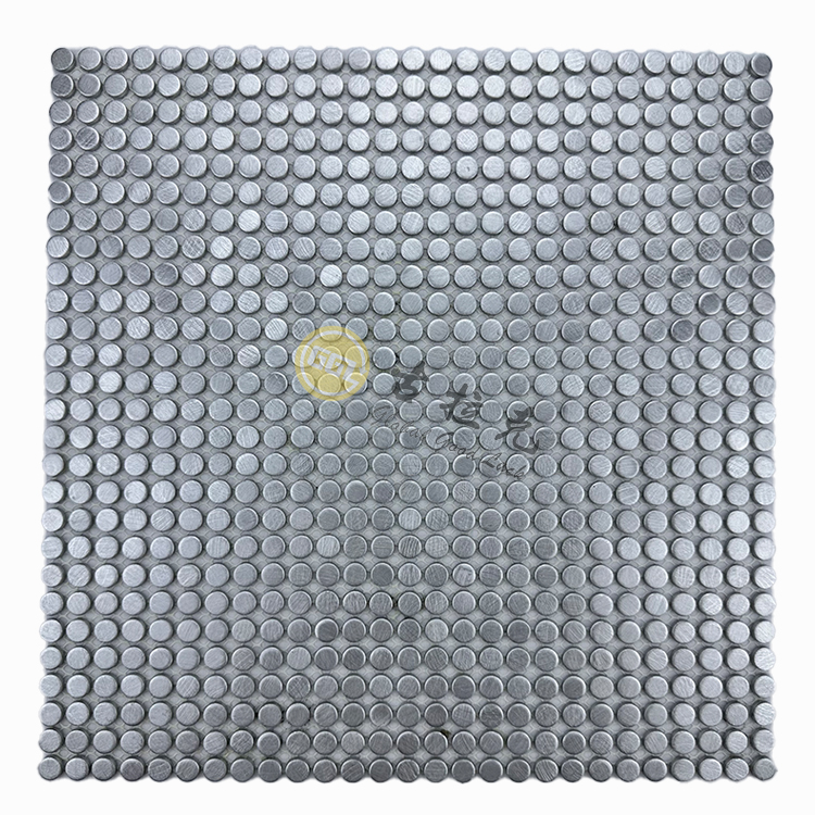Mini-Punkte Runde Metall Mosaik Edelstahl Mosaik Wandfliesen Dekor