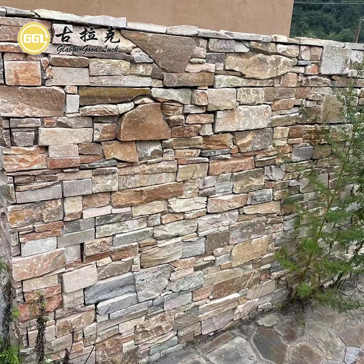 Natural Stacked Stone Veneer – Rustic Wall Cladding for Exterior Walls & Fireplaces