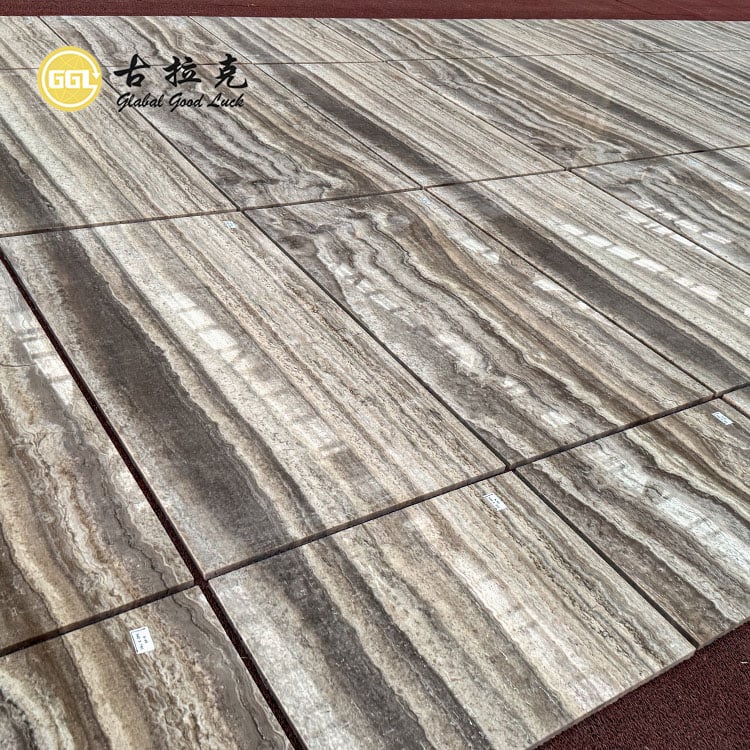Sliver Travertyn Marmer Tile Wall Floor Ontwerp