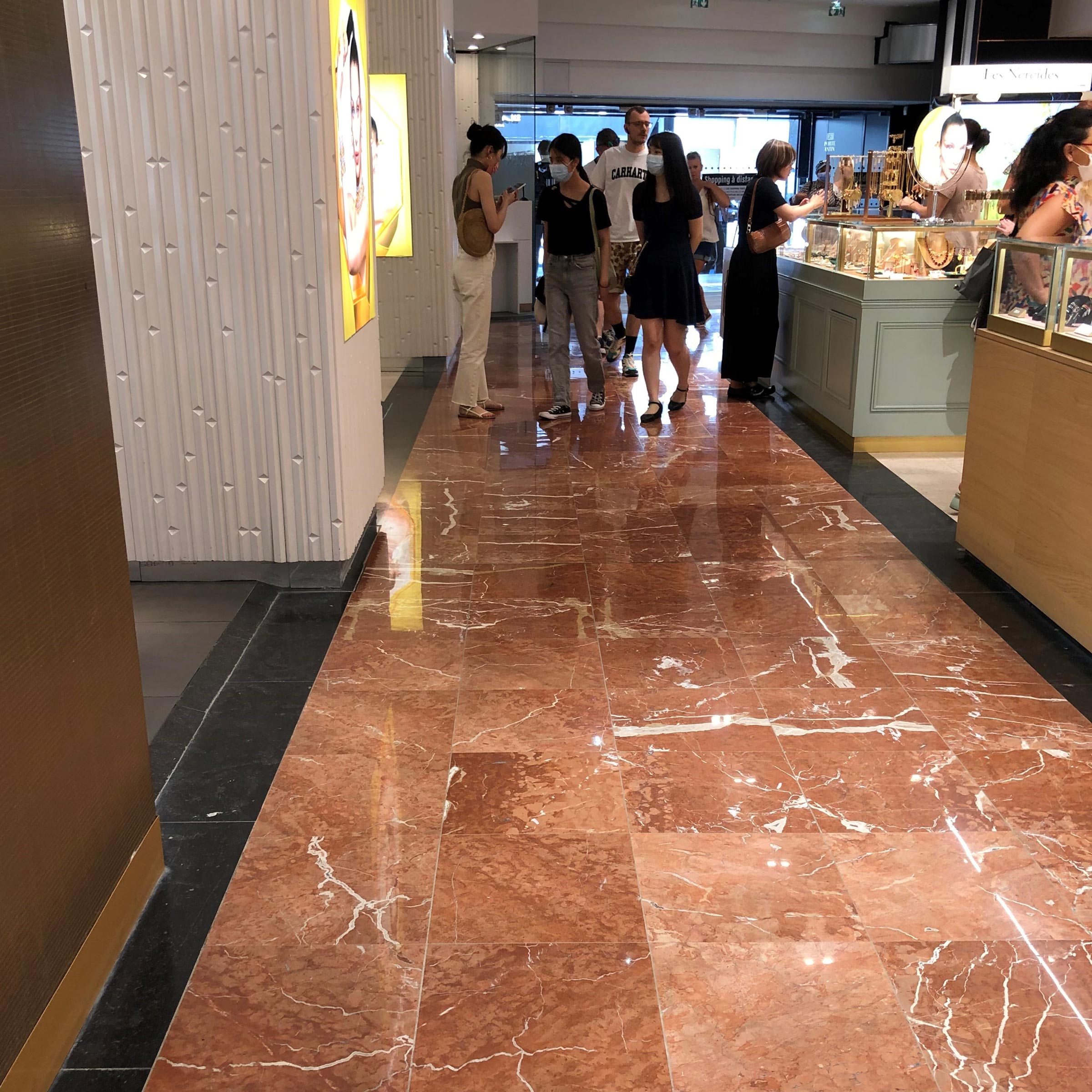 Cut-to-size Rojo Alicante marble tile with polished finish