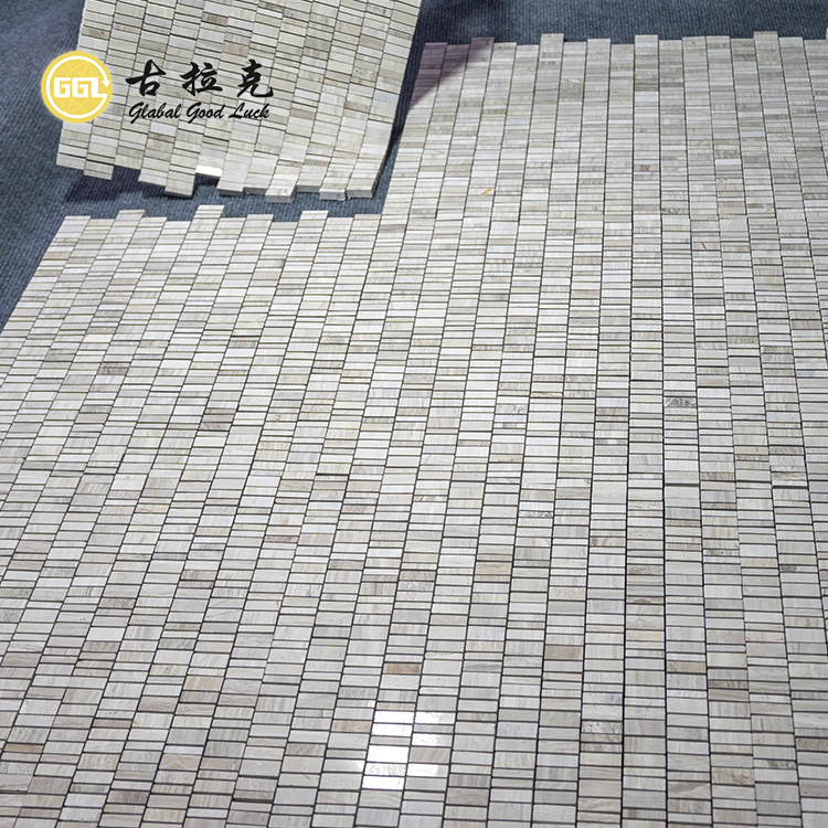 Gạch mosaic dải ngẫu nhiên vân gỗ đá cẩm thạch cho tường nhà và sàn