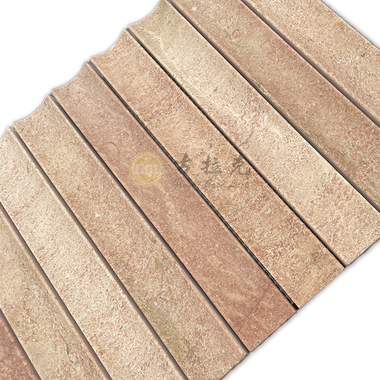 Retro-Design Marmor geriffelte Platte Marmor Mosaik für Wandfliesen