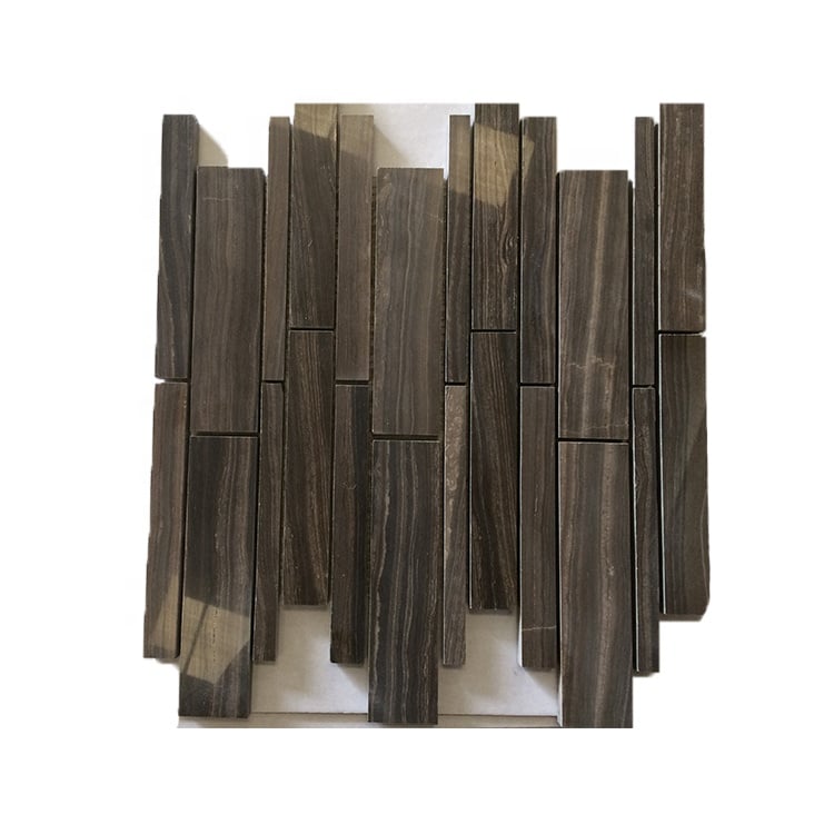 Versierlik Swart Rooi Streep Marble Mosaic Tile vir Verbetering van Tuis of Kantoor Decor Badkamer Muur En Vloer Teël