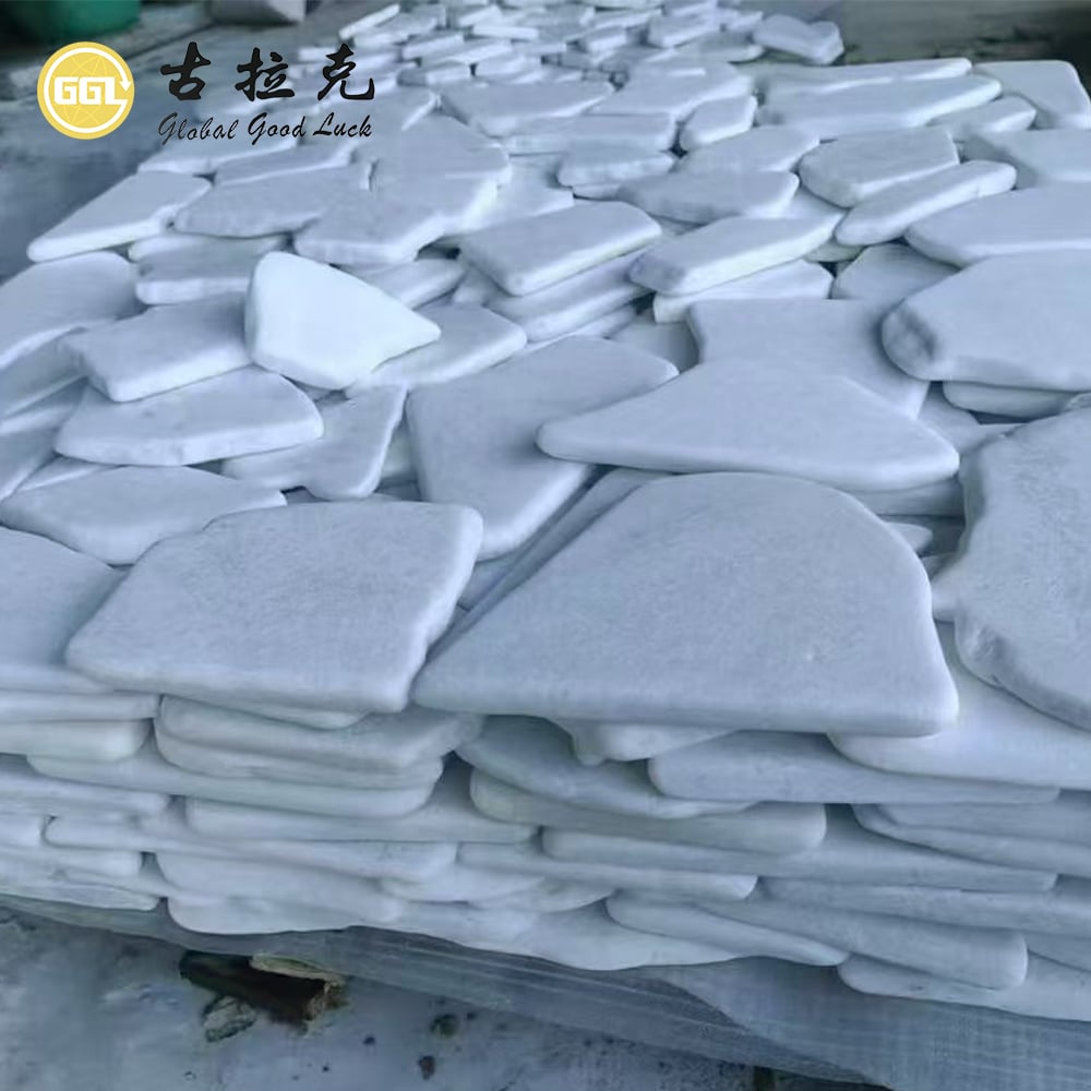 Natural White Irregular Paving Stone for Garden Patio Pathway Landscaping