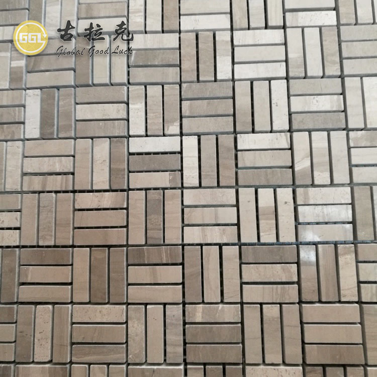 Holzkorn Marmor Korb Gewebe Form Stein Marmor Mosaikfliese