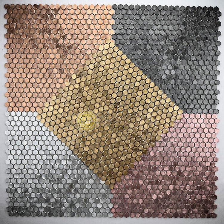 Metallmosaikfliesen Aluminiummosaikfliesen Küchenrückwand Metallmosaik