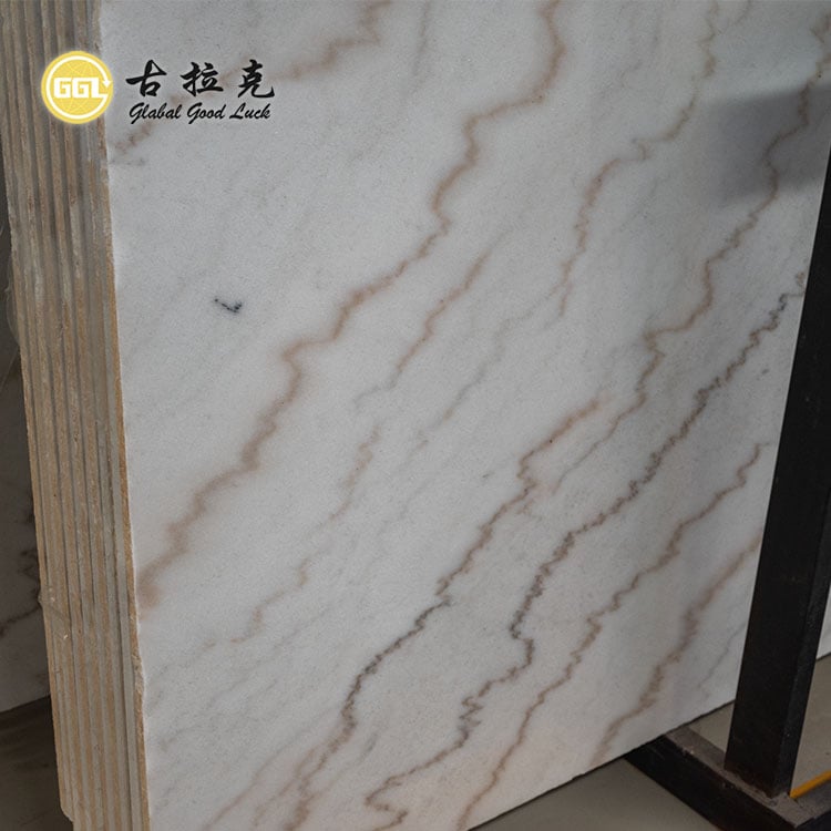 Guangxi Weißer Marmorschicht für Küchenarbeitsplatte Wand Tisch