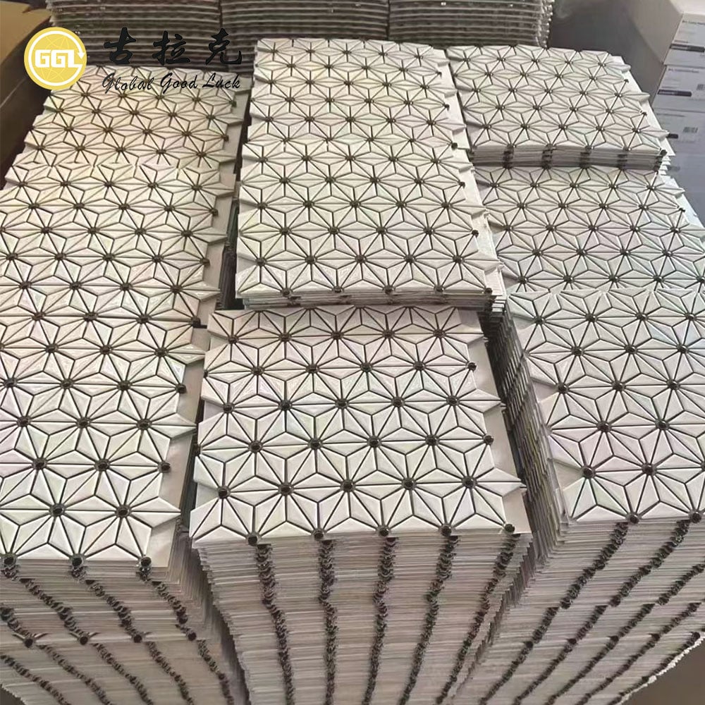 Geometric Star Pattern Ceramic Mosaic Tile for Decorative Walls and Backsplash