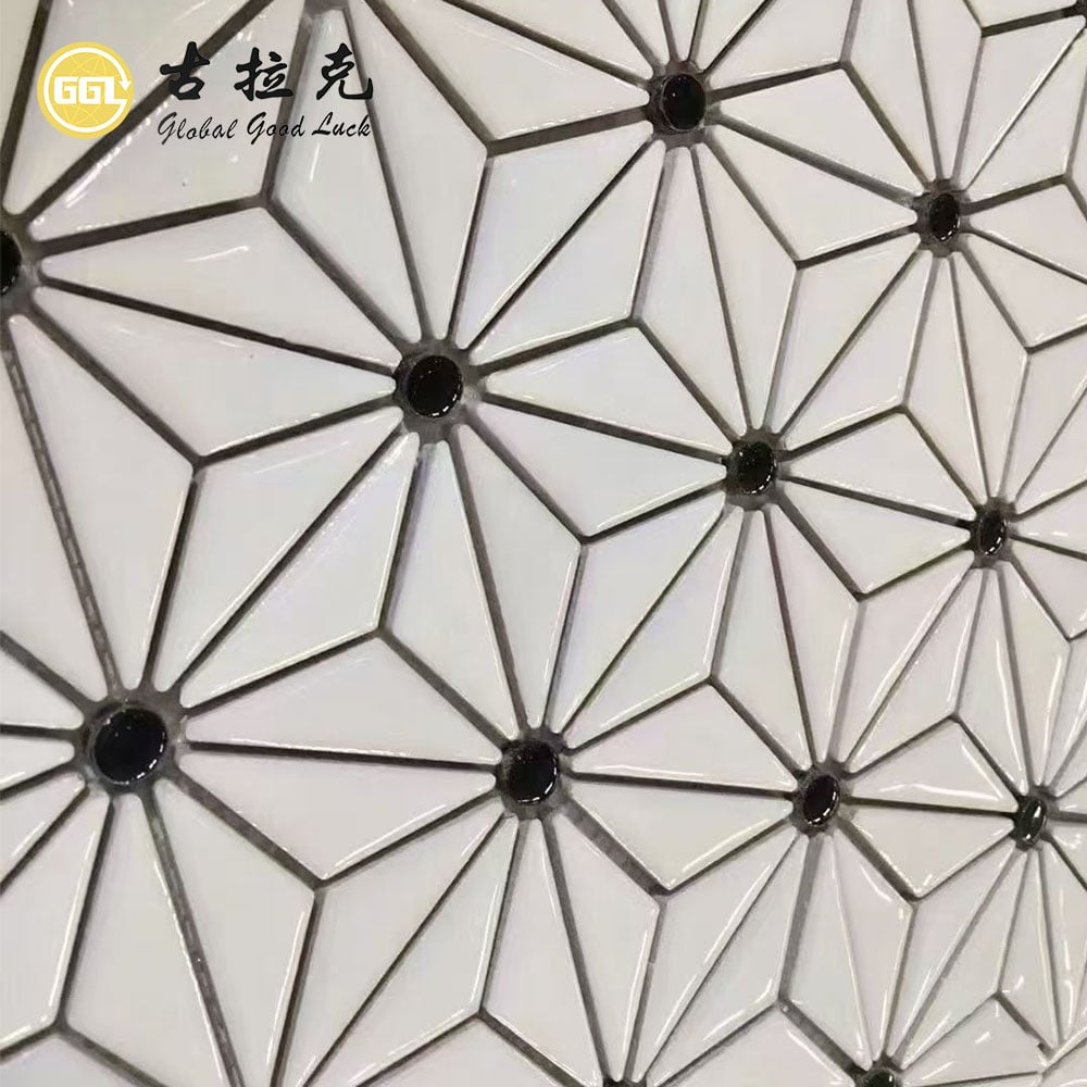 Geometric Star Pattern Ceramic Mosaic Tile for Decorative Walls and Backsplash