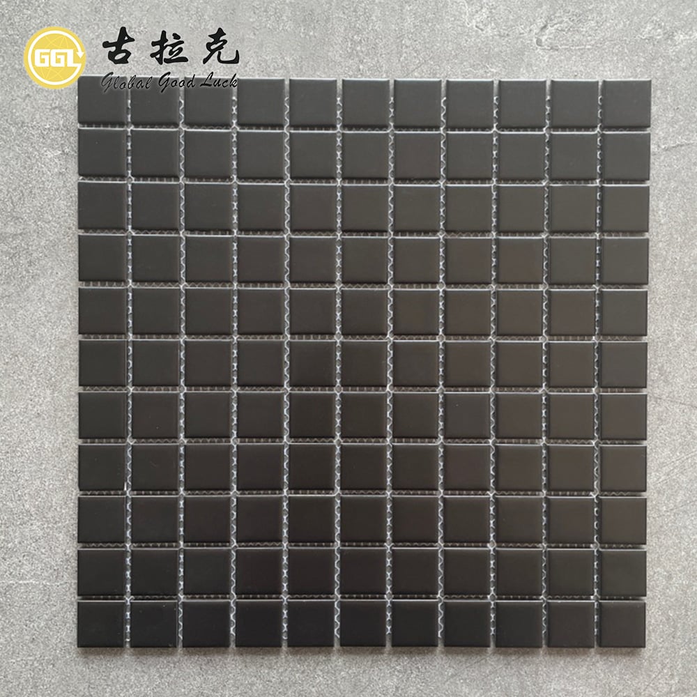 Solid Color Square Ceramic Mosaic Tiles for Kitchen Backsplash and Bathroom Walls
