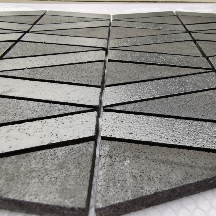 Natural Black Marble Unique Shape Stone Marble Mosaic Tile for Kitchen Backsplash Wall