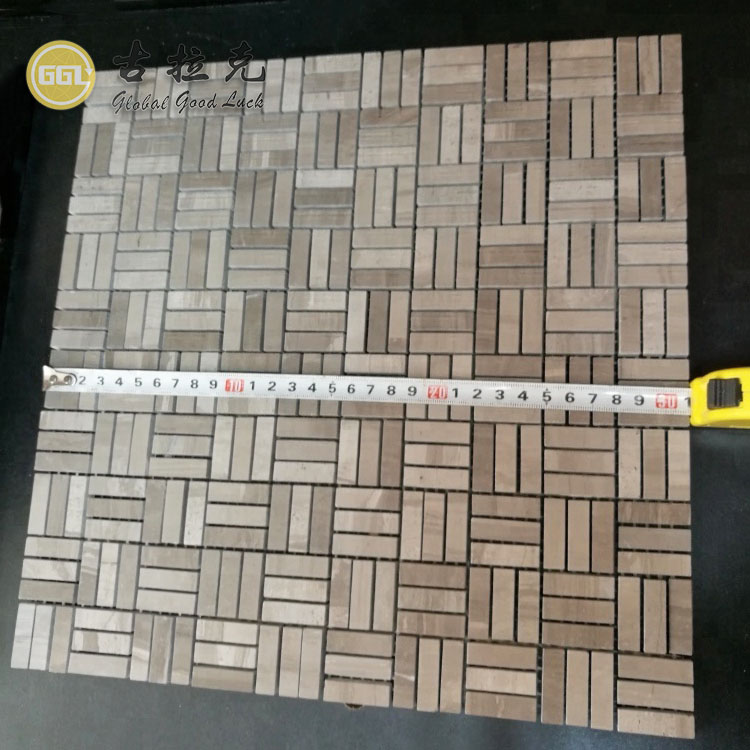Holzkorn Marmor Korb Gewebe Form Stein Marmor Mosaikfliese
