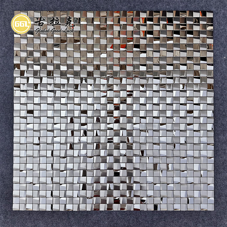 Silber Metall Mosaik Edelstahl Mosaikfliese für Wanddekoration