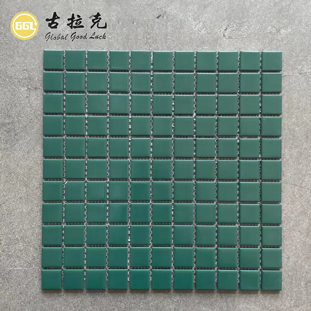 Solid Color Square Ceramic Mosaic Tiles for Kitchen Backsplash and Bathroom Walls