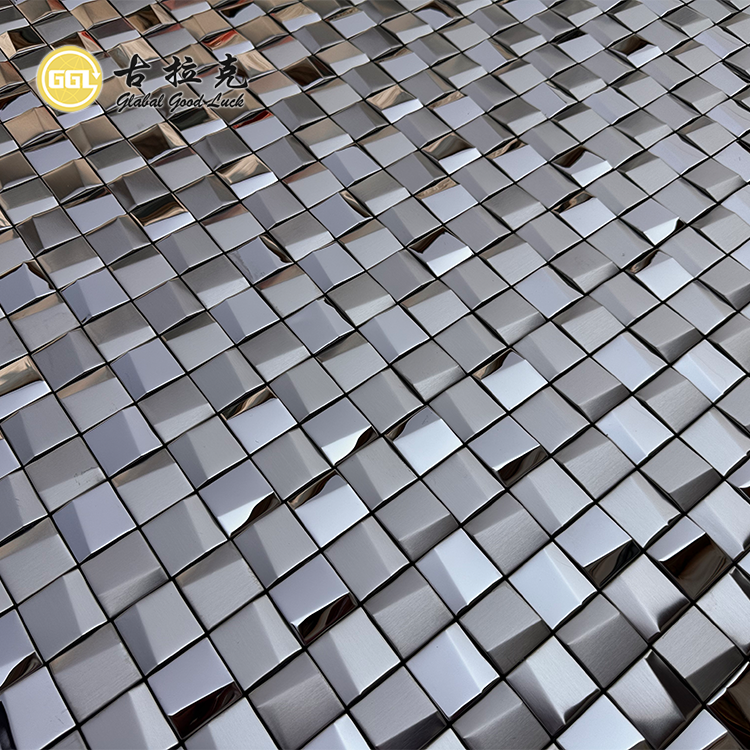 Silber Metall Mosaik Edelstahl Mosaikfliese für Wanddekoration