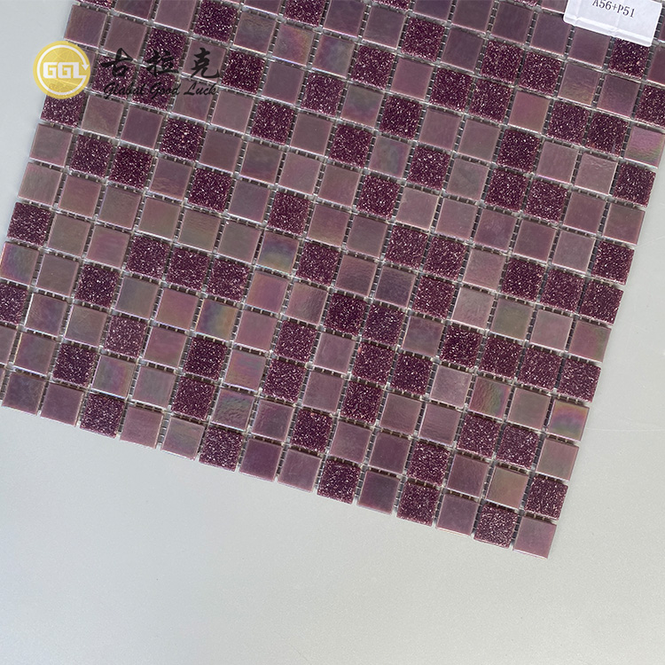 Donker Paars Mix Roze Glas Mozaïektegel Interieur Wand Decor