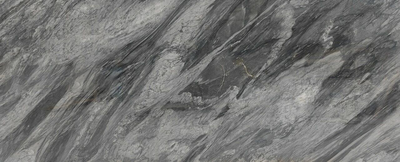 Florence Grey Marble polished grey marble slab with flowing white veining