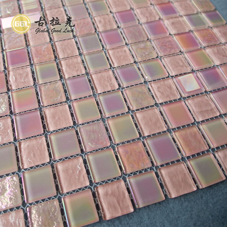 طراحی رنگ پیکانی رز طول مربع شیشه موزائیک حوضچه