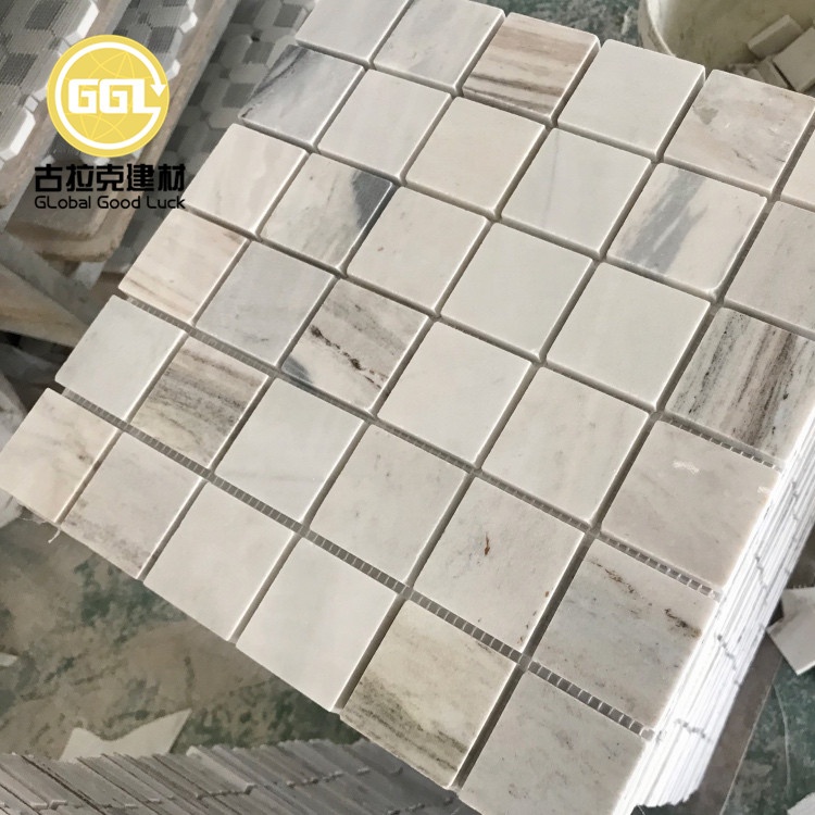 موزاییک مرمر مربع شکل آبی پالیساندرو برای کف و دیوار حمام