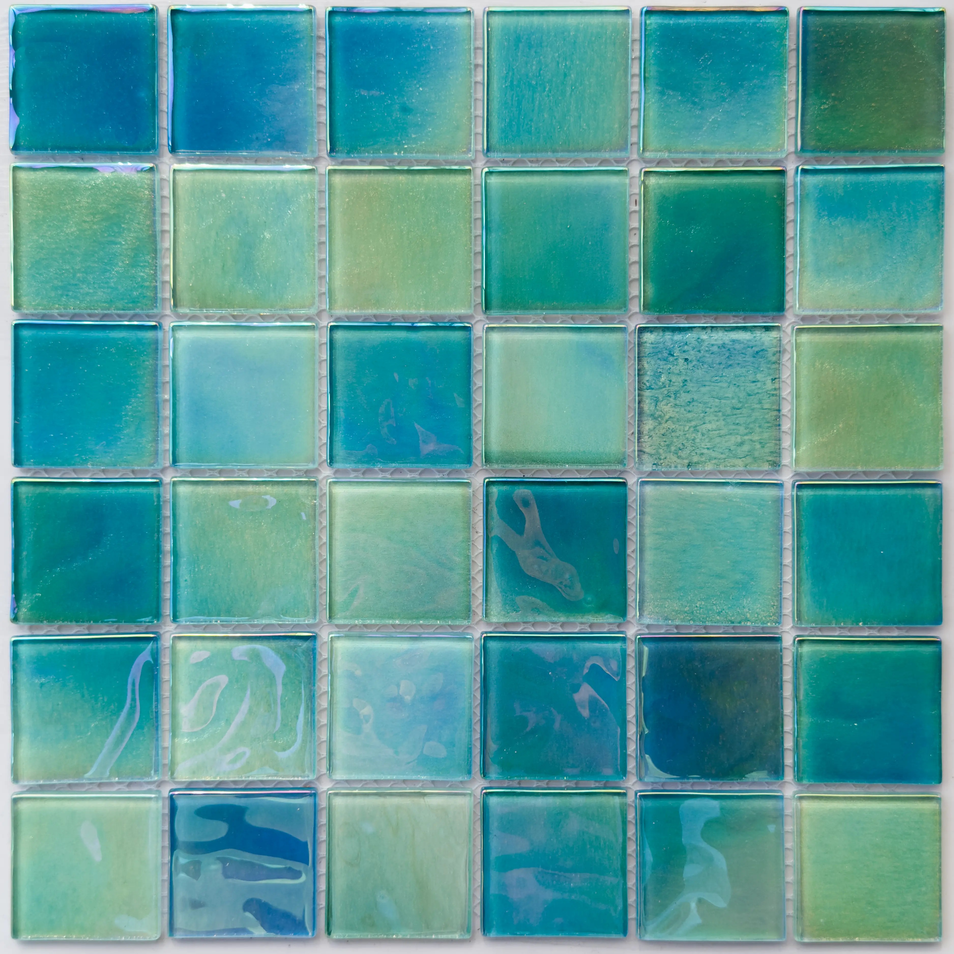 Iridescent Glass Mosaic Tiles Collection – Multiple Colors for Pools & Walls
