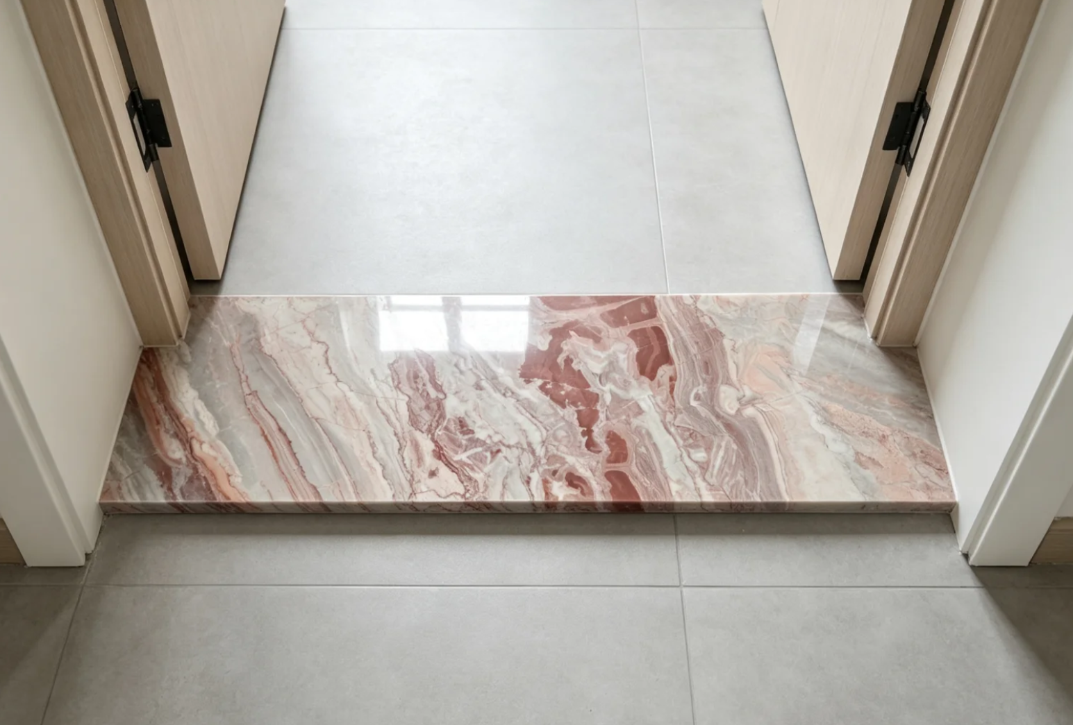 natural marble stone selection for custom door thresholds and transition strips