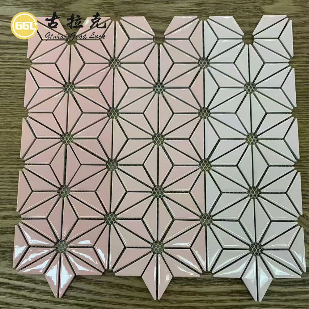 Geometric Star Pattern Ceramic Mosaic Tile for Decorative Walls and Backsplash