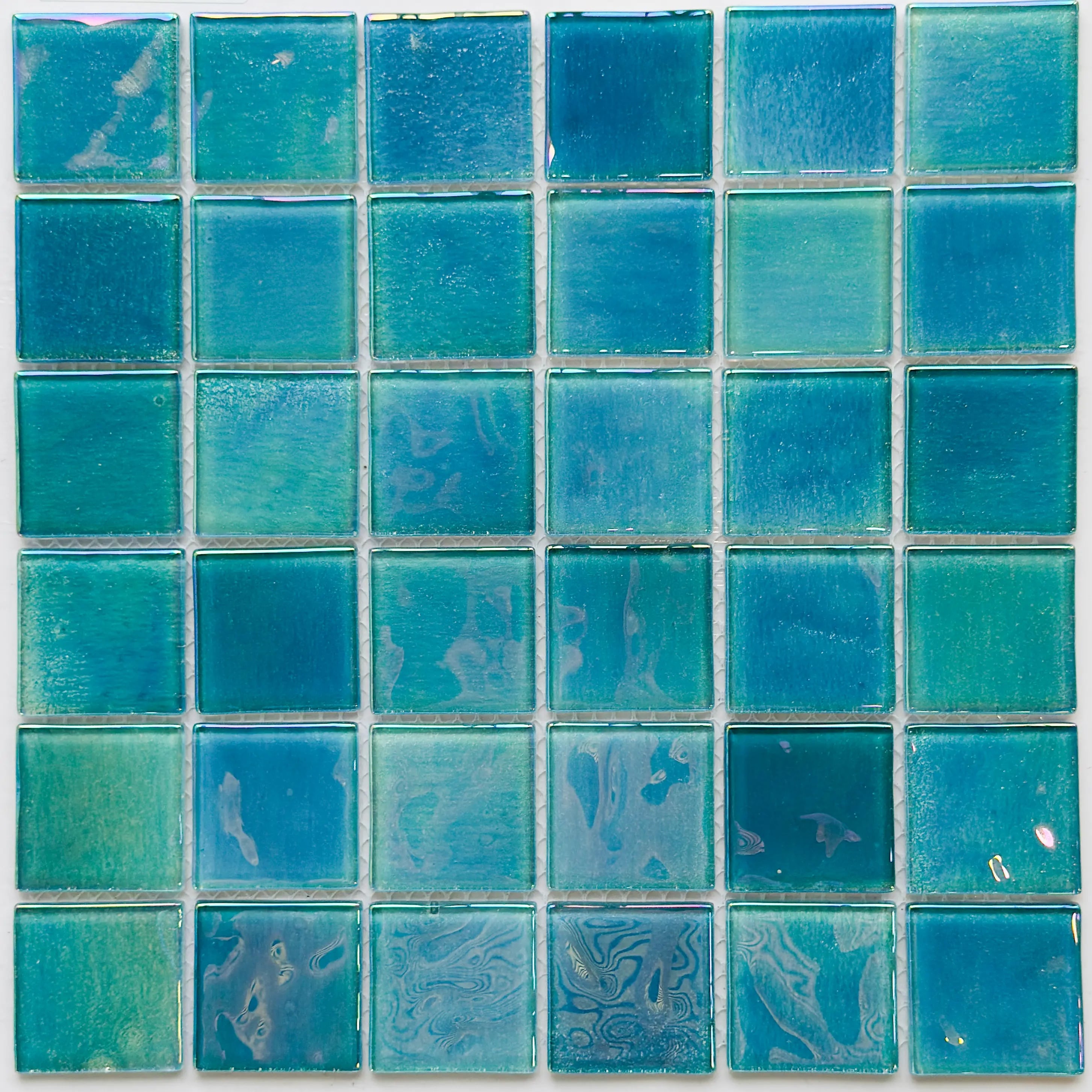 Iridescent Glass Mosaic Tiles Collection – Multiple Colors for Pools & Walls