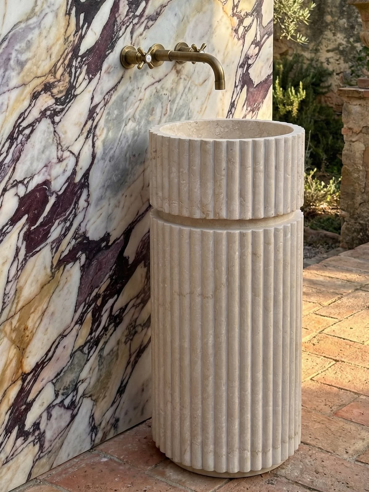Free standing stone sink collection — custom stone washbasins by GGL Stone