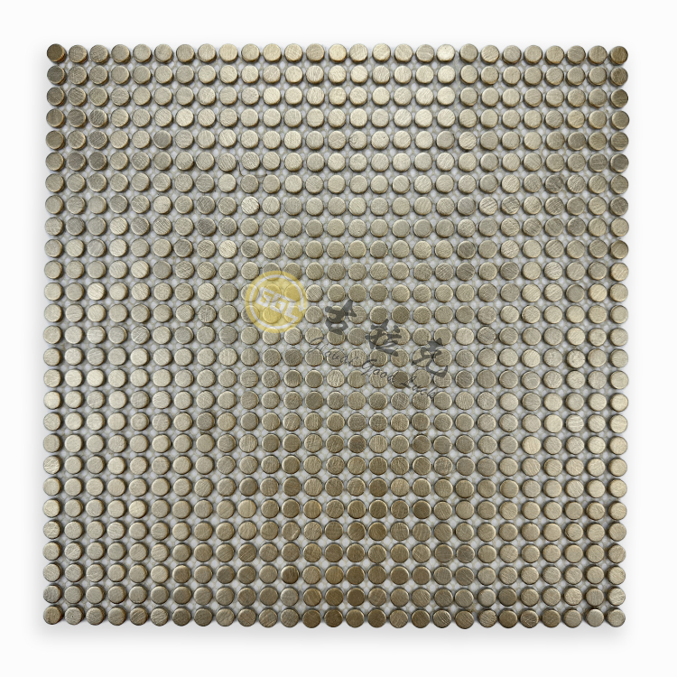 Mini-Punkte Runde Metall Mosaik Edelstahl Mosaik Wandfliesen Dekor