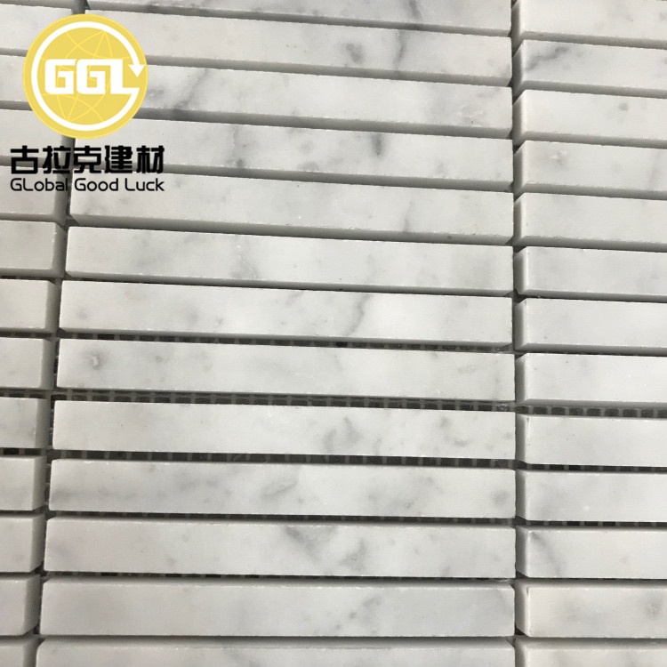 کاشی موزاییکی سنگ سفید کارارا مدرن کاشی موزاییکی استروماتولیت برای دکور دیوار و کف خانه/ویلا/هتل