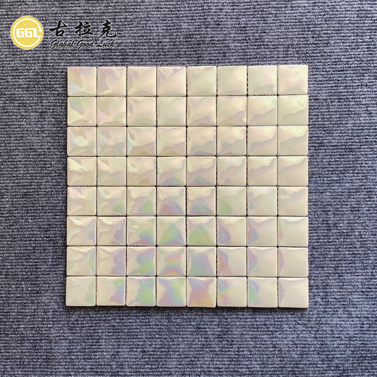 Swimming Pool Glas Mozaïek 36*36mm Stuk Mozaïek tegel vir Pool Versiering