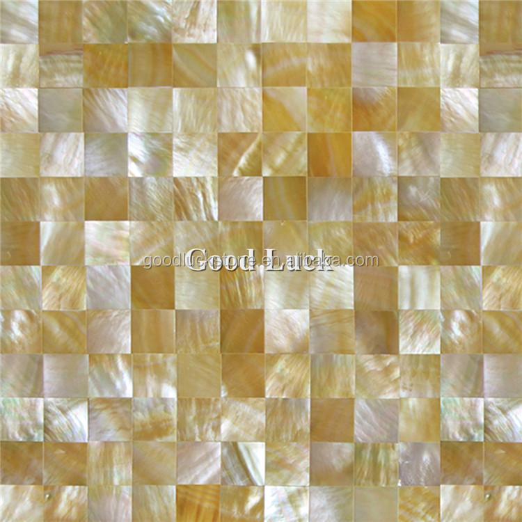 Luxusní design Mosaic skořápkových dlaždic Živoucí perlový mosazí Iridescing Art Mosaic