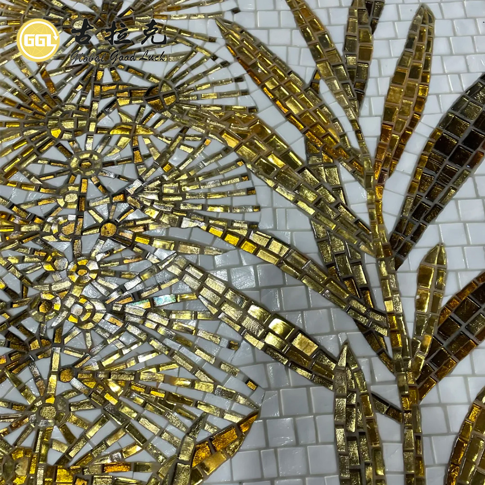 Custom Glass Mosaic Mural – Handmade Artistic Glass Mosaic Wall Art for Luxury Interior Spaces
