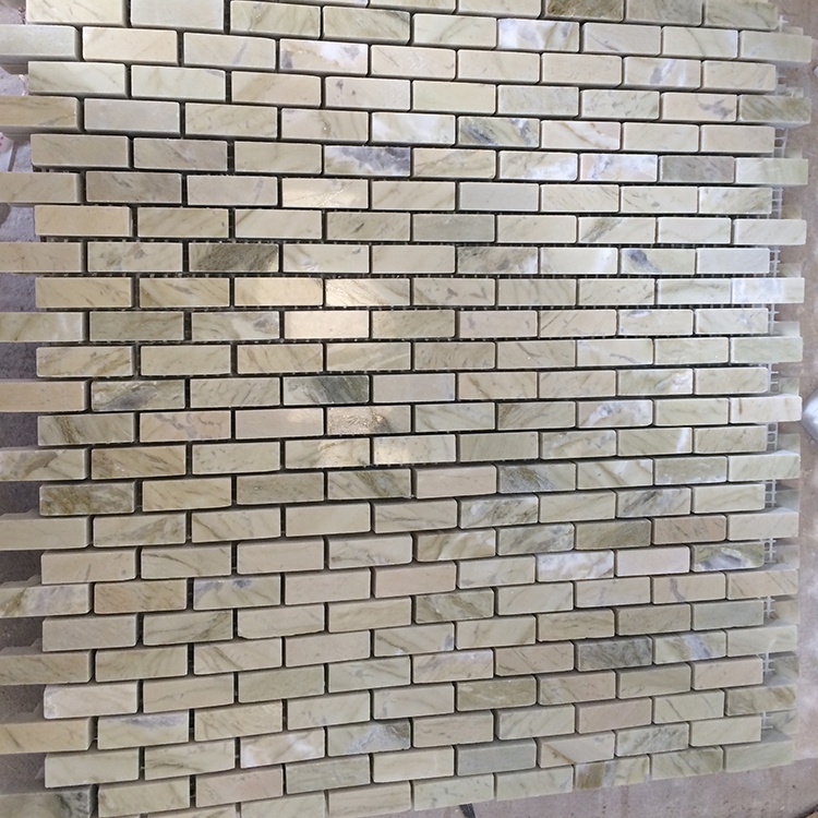 Stórstærð náttúruleg hvít marmara steinsteypa flís textured mosaic mosaics tegund